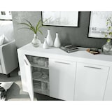 thumbnail of Dmora Anrichte Bellevue, Modernes Sideboard mit 3 Türen, Buffet im Wohnzimmer, Fernsehschrank, Sideboard für Wohnzimmer, 144x42h80 cm, Weiß