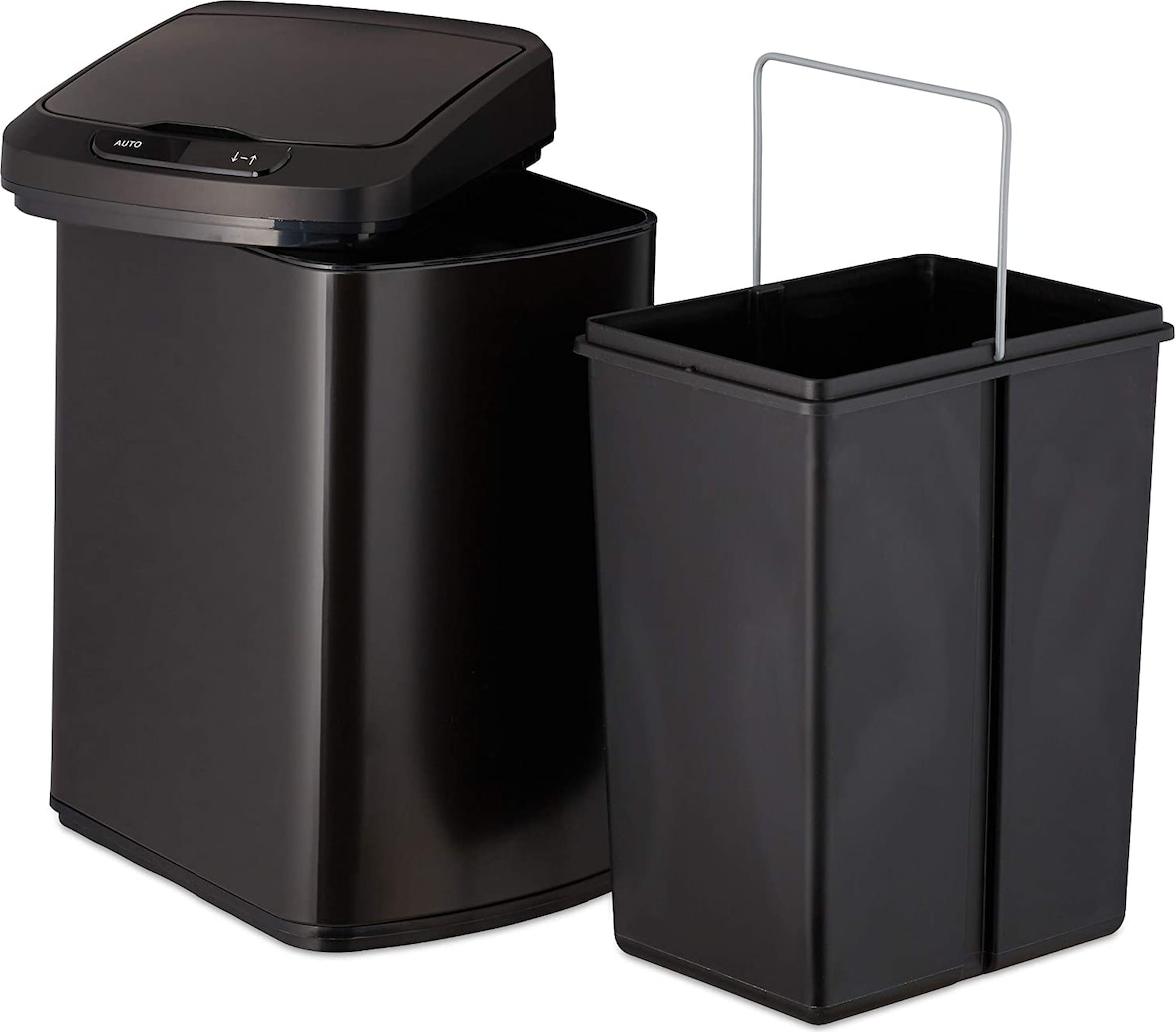 Helloshop26 - Küchenabfalleimer mit automatischem Deckel und 12-Liter-Dichtungsbehälter schwarz 13_0002336_2