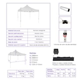 thumbnail of Carpa Cenador Plegable Profesional Aluminio Expert 3x3 Rojo | Estructura Hexagonal 40x40x1,6 mm | Resistente para Exterior y Eventos