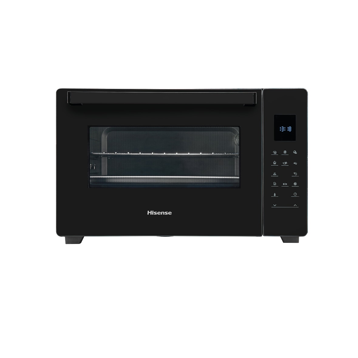 Hisense, HOM45D, Fornetto elettrico 45L, 46x61,5x42,5cm tre livelli di cottura a convezione, girarrosto, comandi touch, programmi automatici