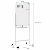 thumbnail of Pizarra móvil de doble cara COSTWAY, 60 x 90 cm, pizarra magnética con ruedas y altura ajustable