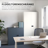 thumbnail of BISLEY Universal Flügeltürenschrank abschließbar - Stahlschrank mit 3-Punkt-Schloss, Tiefe: 50 cm - Werkstattschrank aus Metall mit 4 verzinkten