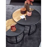 thumbnail of Runde Couchtische, 2er Set, Mango Massivholz/Steinoptik, Modernes Design. 60x60x36 cm | Kadima Design