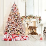 thumbnail of COSTWAY 210 cm künstlicher Weihnachtsbaum mit Beleuchtung, Schnee und Zapfen, Weihnachtsbaum mit 8 Lichtmodi