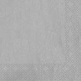 thumbnail of Home Fashion, Uni silber, Lunch-Servietten aufgefaltetes Maß 33 cm x 33 cm, im Viertelfalz, 20 Stück pro Pack