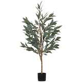 thumbnail of HOMCOM árbol artificial de laurel 150 cm planta artificial decorativa grande decoración para hogar oficina balcón dormitorio verde