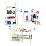 thumbnail of SimonRack Scaffale metallico con viti 1800x800x300 mm, 5 ripiani, punto di flessione 75 kg, Bianco - Advantage