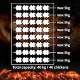 thumbnail of Royal Catering  Asador de pollos a gas - 8 espadas - con iluminación y ruedas -