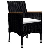 thumbnail of vidaXL 9-tlg. Garten-Essgruppe Poly Rattan und Massivholz Schwarz