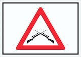 thumbnail of Achtung Schusswaffengebrauch Schild Symbol A4 (210x297mm)