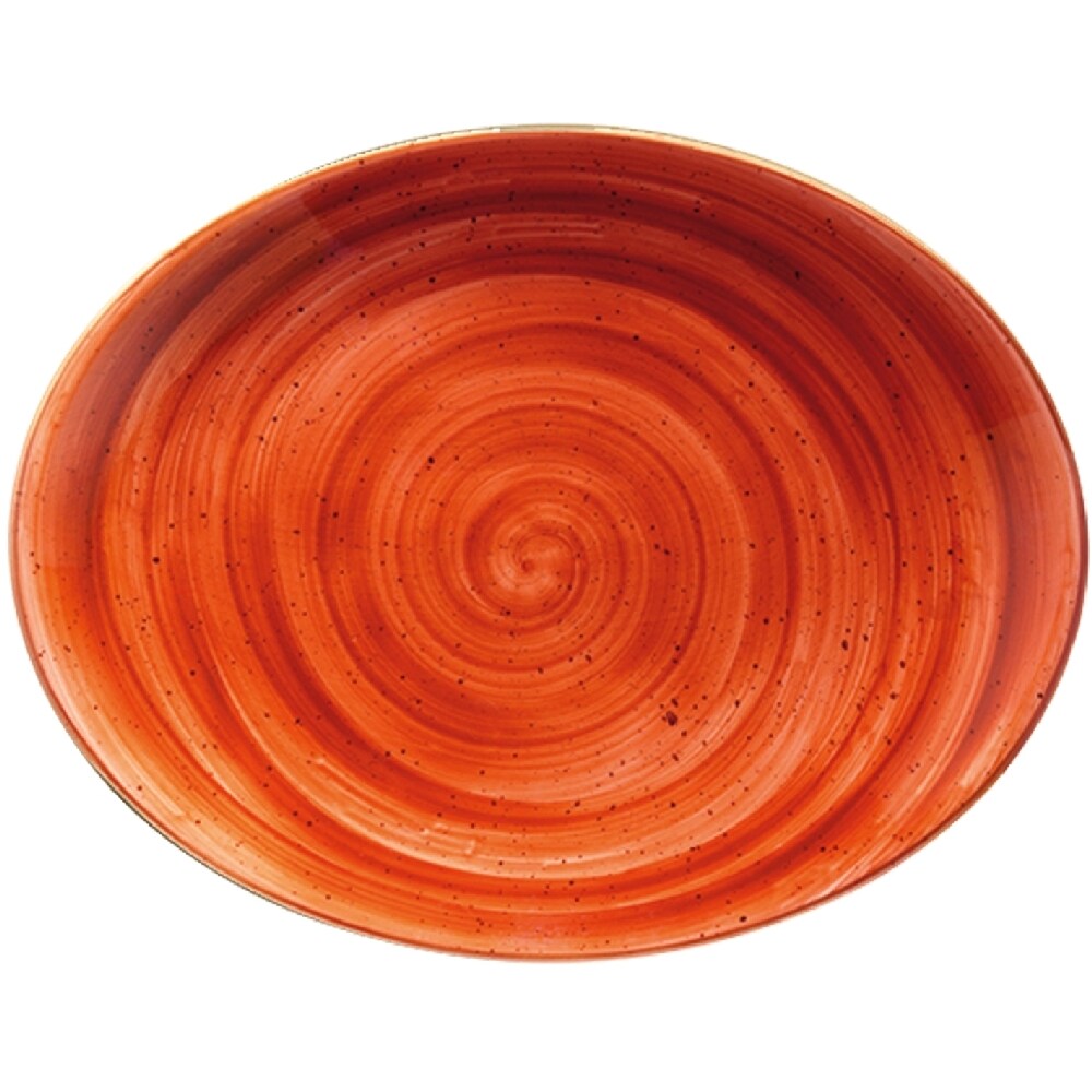 6 x Aura Terracotta Moove Platte oval 31 x 24cm * -  Bonna Premium Porcelain