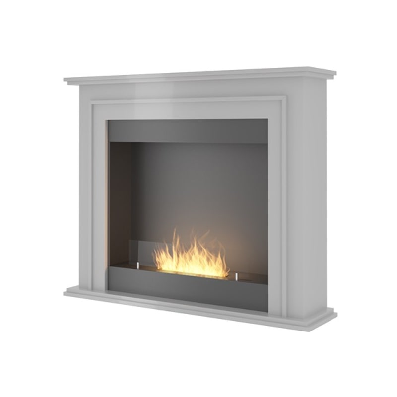 SIMPLE INPORTAL 1 – Freistehender Boden-Biokamin, weißer Bioethanol-Kamin