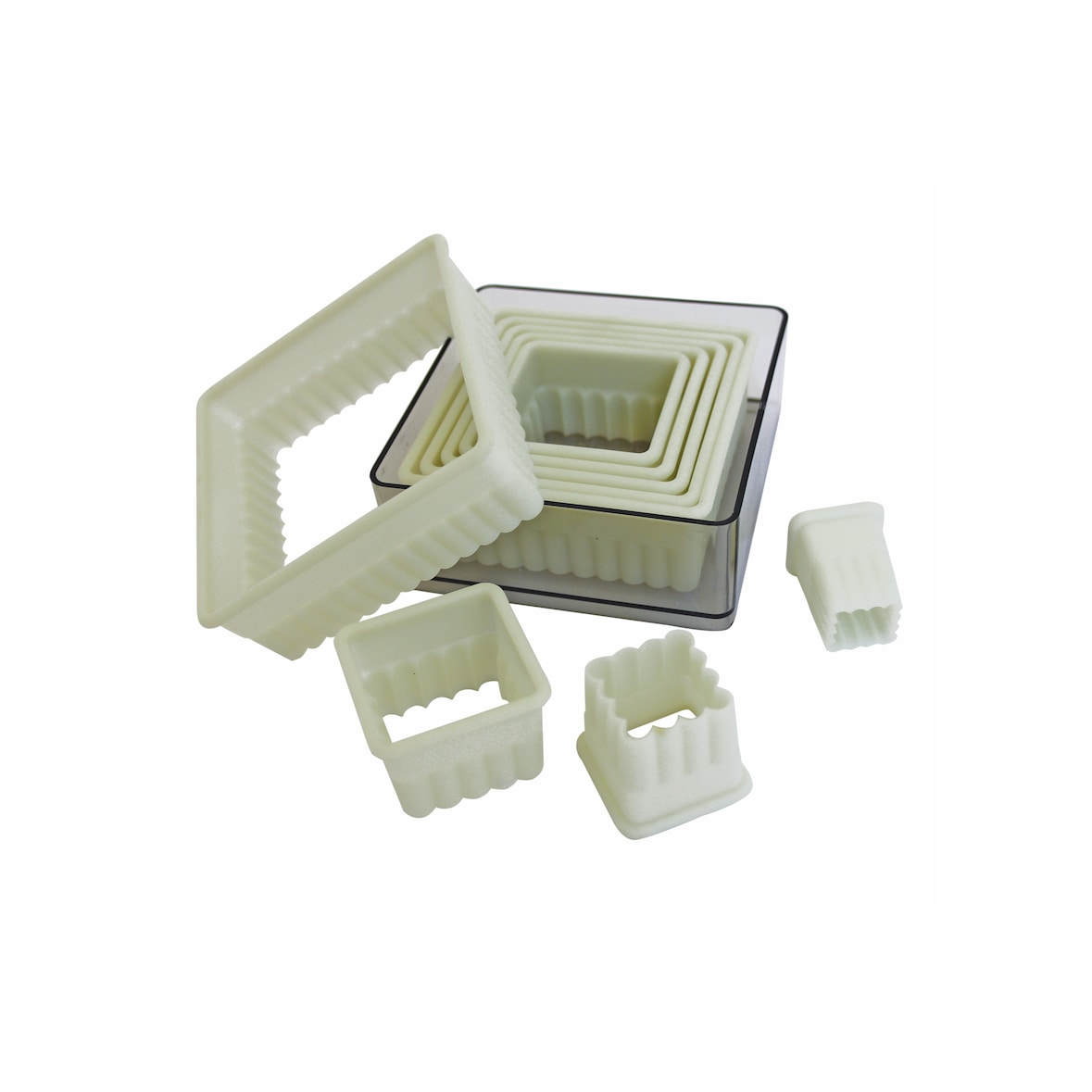 Schneider - Ausstechersatz Quadrat, gezackt 9-teilig, Material: Nylon, hitzebeständig bis +160°C