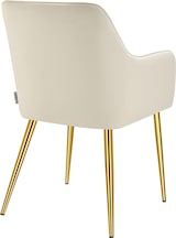 thumbnail of tectake Armlehnstuhl Avane, Samtoptik, gepolstert - 6er Set beige
