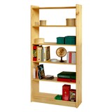 thumbnail of Möbilia Bücherregal | mit 4 Böden | Kiefer-Holz | B 80 x T 30 x H 170 cm | 19020057 | naturfarben lackiert | Serie REGAL