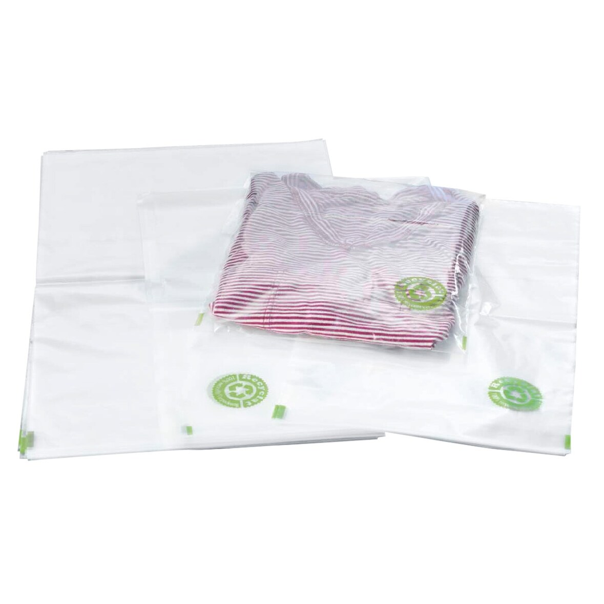 100x Flachbeutel  800 x 1000mm 100my aus 100% recyceltem LDPE (rLDPE)