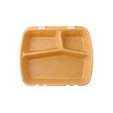 thumbnail of greenbox - Mehrweg-Menü-Behälter "Häppy Box" 24,5 x 20 x 4,5 cm, 3 Kammern, HP4/3, Karamell / braun, 15 St.