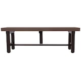 thumbnail of Alu Gartenbank HWC-K60, Bank Parkbank Sitzbank Balkonbank, wetterfest WPC 120cm, braun