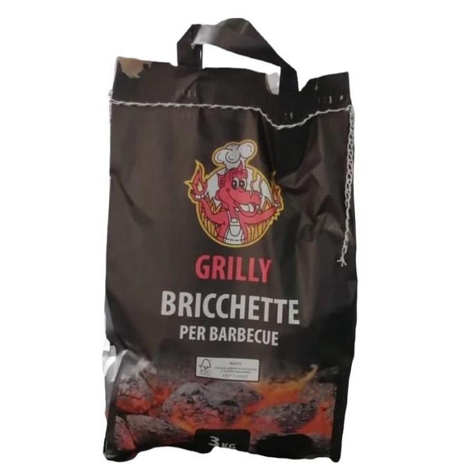 6 sacchi di carbonella pressata 3 kg