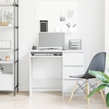 thumbnail of Bureau Blanc 90x45x76 cm Bois d’ingénierie Modèle Nova Ligne