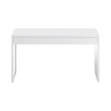 thumbnail of Dmora Scrivania Houston, Scrittoio multifunzione reversibile da ufficio, Tavolo da studio porta PC con 2 cassetti, 138x50h75 cm, Bianco lucido