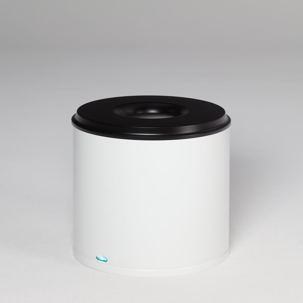 PROREGAL Selbstlöschender Papierkorb | 50 Liter, HxBxT 53x37x37cm | Verzinkter Stahl | Weiß | Papiereimer Mülleimer für Papier