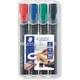 thumbnail of STAEDTLER Boîte de 4 marqueurs permanents assortis pointe biseautée