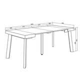 thumbnail of Ausziehbarer Konsolentisch, 180x90x73cm, Für 8 Personen, Holzbeine, Moderner Stil, Eiche _ 268_6