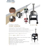 thumbnail of MF - Horno de leña exterior para pizzas y pan modelo Chef Junior negro con mesa para uso en jardín