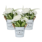 thumbnail of Relaxdays Kunstblumen im Topf, 3er Set künstliche Pflanzen, Dekoblumen, lebensechte Plastikblumen, HxD: 21 x 18 cm, weiß