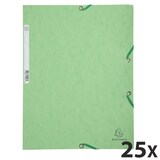 thumbnail of Exacompta 55513E 25x Sammelmappen mit Gummizug und 3 Klappen, Colorspan-Karton 400g/m2, für DIN A4 - grün