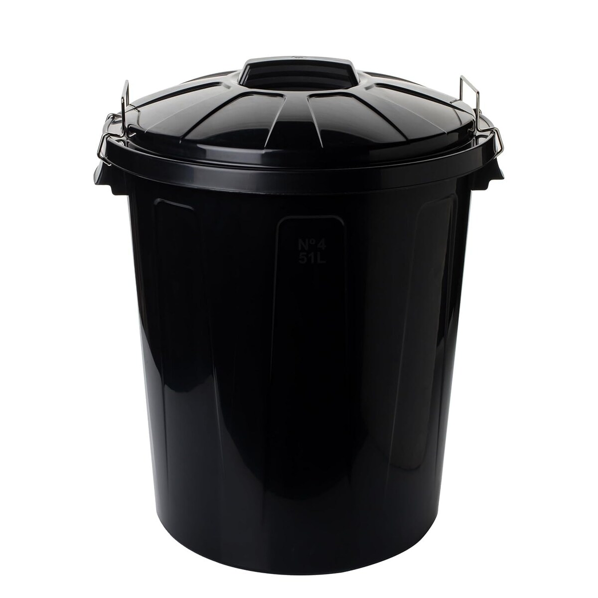 Mülltonne TRIBINO PRO – 51 L – mit Deckel & Metallverschlüssen – 55 cm hoch – Ø 45 cm