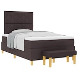 thumbnail of vidaXL Boxspringbett mit Kopfteil Dunkelbraun 190 x 120 cm Stoff