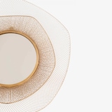 thumbnail of Set van 3 organische metalen spiegels, 31 cm