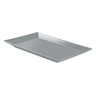 METRO Professional Plato llano, cerámica de gres, 30 x 20 cm, rectangular, gris, 6 unidades