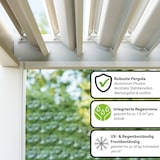 thumbnail of Weide Classic | Pergola Aluminium freistehend | 3 x 5,3 M | Lamellendach weiß