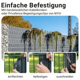 thumbnail of NYVI Polyrattan Sichtschutzstreifen Privafence 255x19 cm - Sichtschutz für Doppelstabmatten Zaun 5 Rollen Weiß