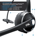 thumbnail of CSL Mono Bluetooth Headset mit Ladestation, Kopfhörer mit flexiblem Mikrofon, Multipoint, kabellos, leicht, freisprechen, Chat Callcenter Meeting