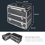 thumbnail of HMF 14661-02 Alu Werkzeugkoffer leer, 3 Etagen, 44 x 45 x 24 cm, Schwarz