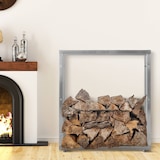 thumbnail of Kaminholzständer Keri V2 Edelstahl edelstahl/25x100x100 cm