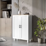 thumbnail of HOMCOM armario de salón moderno armario de almacenaje con 2 puertas estante ajustable y base elevada para cocina comedor pasillo dormitorio 60x30x90cm
