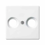 thumbnail of BUSCH-BALANCE SI Zentralplatte, Koaxial-Antennensteckdose, alpinweiß, glänzend, Befestigung mit Schraube, ohne Beschriftungsfeld