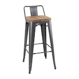 thumbnail of Bolero Bistro Hochbarstuhl Mit Holzsitz Grau (4 Stück)