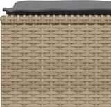 thumbnail of vidaXL Gartenhocker mit Kissen 4 Stk., Sitzhocker mit Stahlrahmen, Fußhocker für Garten Terrasse, Hocker Gartenmöbel, Beige Poly Rattan