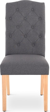 thumbnail of Esszimmerstuhl 2er-Set, Chesterfield-Design, Polsterstuhl im Set, eleganter Stuhl, Belastbarkeit 110 kg, Dunkelgrau, Beine Holz, Raburg Anastasia