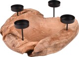 thumbnail of Kerzenhalter LEO Teak Natur 15x31x31cm Dekoration Wohnzimmer Büro