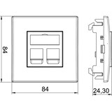 thumbnail of OBO Bettermann Einbaueinheit Datentechnik DTE-RW G2RM1 6119490