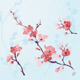 thumbnail of Duni Classic-Serviette 40 x 40 cm Cherry Breeze Blue, 300 Stk/Krt (6 x 50 Stk)