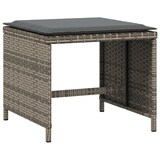 thumbnail of vidaXL Gartenhocker mit Kissen 4 Stk. Grau 41x41x36 cm Poly Rattan