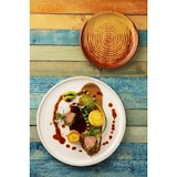 thumbnail of Olympia Canvas rond bord met smalle rand, wit, 26,5 cm